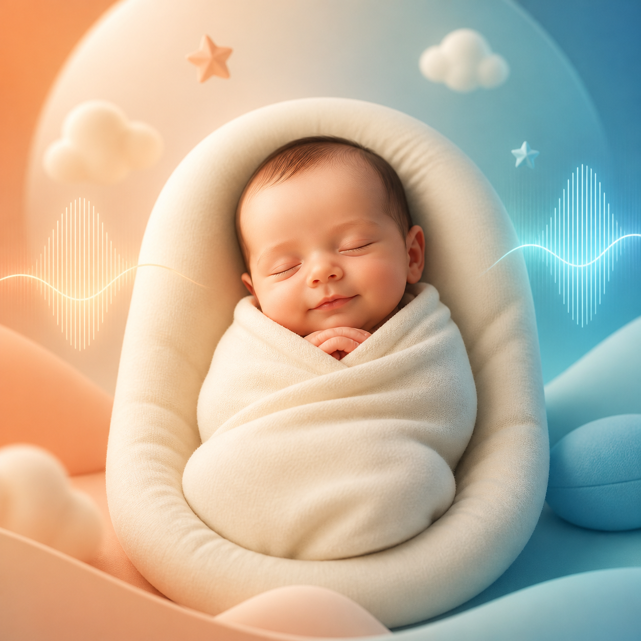 Sleeping newborn illustration