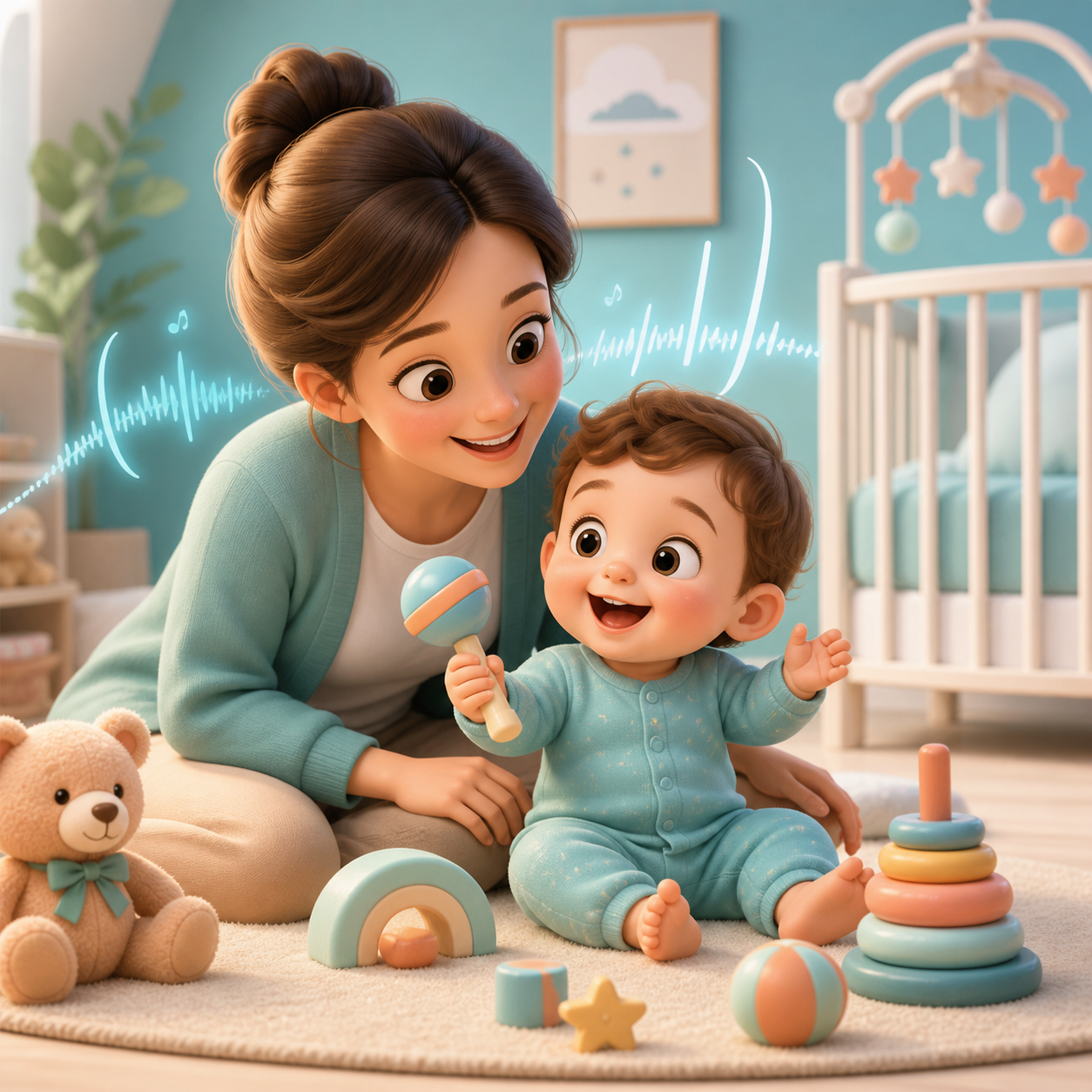 Parent and toddler illustration